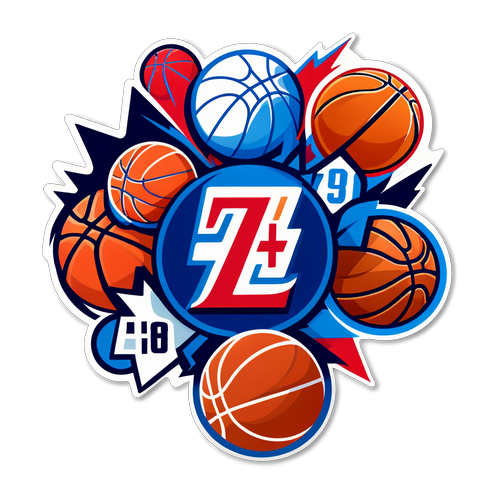 Enerhikong Sticker ng Pagtutunggali ng 76ers at Clippers