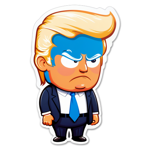 Ongelooflijk! Deze Comische Trump Sticker Verandert de Politieke Game Volledig!