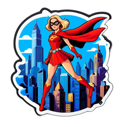 Krachtige Sticker van Superheldin Catherine Fonck