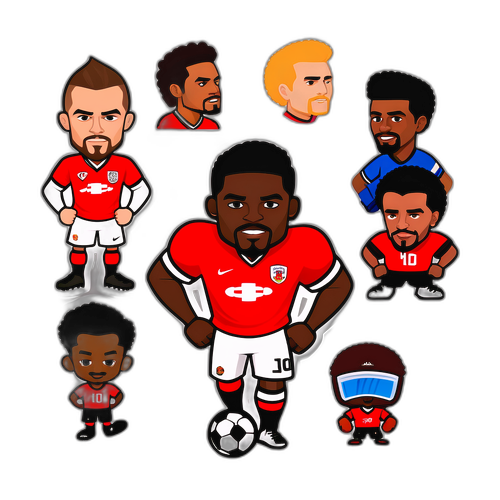 สร้างสติกเกอร์ของนักฟุตบอลชื่อดังในสไตล์การ์ตูน
