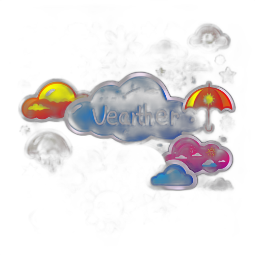 Wetter Sticker in verschiedenen Sprachen