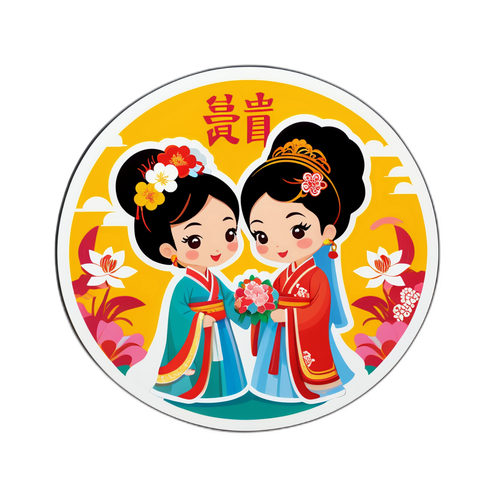 香港风格婚礼礼物贴纸