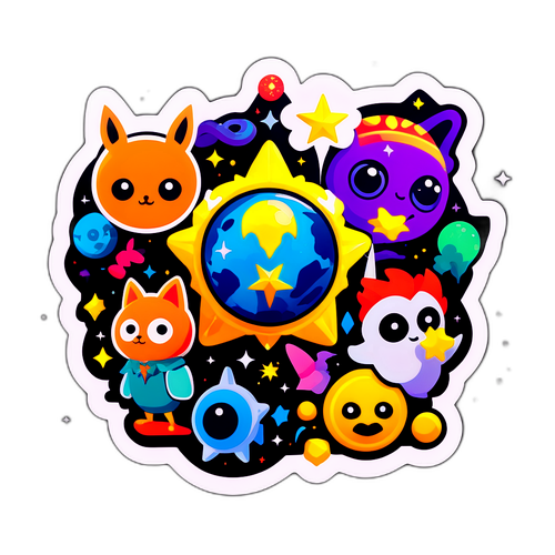 Стікери "Старкон" з іконічними персонажами і фантастичними світами