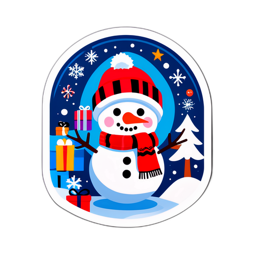 冬季假期慶祝貼紙