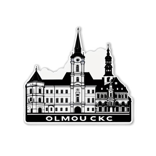 Samolepka města Olomouc s fotbalovým tématem