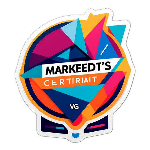 Moderne, abstrakt klistremerke av Markedsrådet-logo