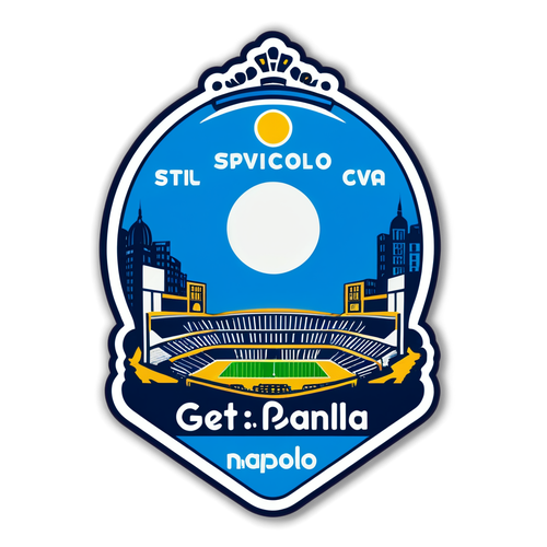 Sticker cu silueta stadioanelor din Napoli și Parma