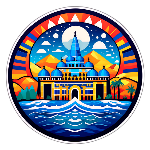 Diseño de un sticker inspirado en mosaicos históricos