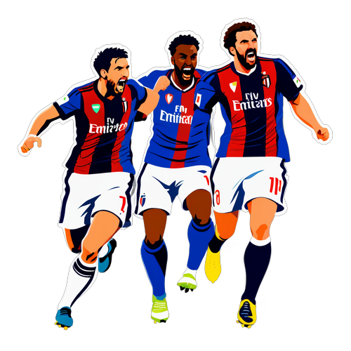 Pemain Genoa dan Milan Beraksi
