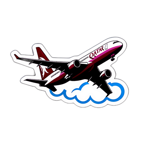 कतर एयरवेज का विमान बादलों के ऊपर