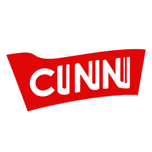 Креативный стикер с логотипом CNN в стиле красного и белого флага