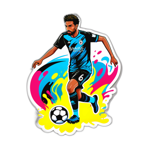 Stiker Gaya Salem Al Dawsari Menggiring Bola Sepak