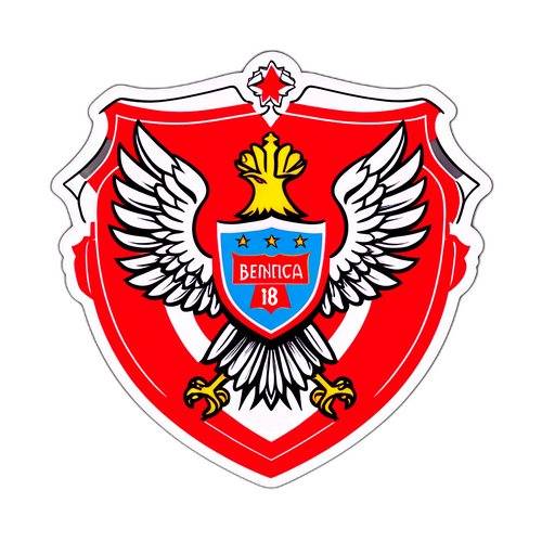 สติ๊กเกอร์โลโก้เบนฟิก้าในกรอบลวดลายสวยงาม