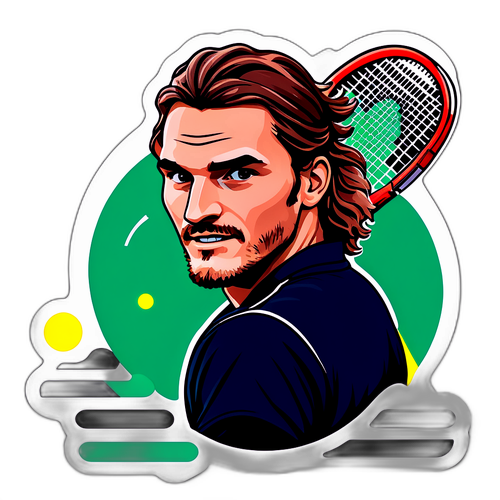 Adesivo Inspirador de Stefanos Tsitsipas