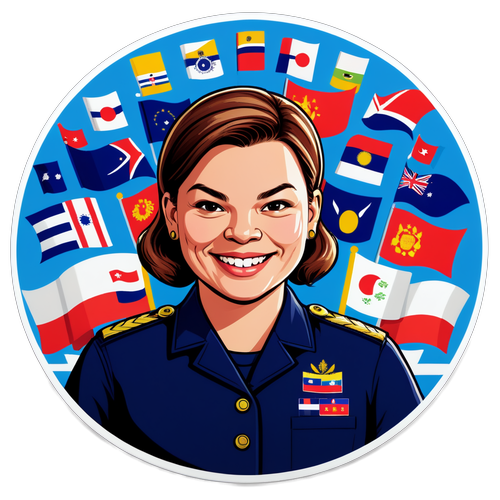 Tatak ng Tagumpay: Sara Duterte sa Likod ng mga Pambansang Watawat at Kanyuang Ngiti!