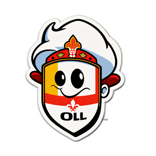 โลโก้ของโมนาโกพบ OL ในรูปแบบการ์ตูน