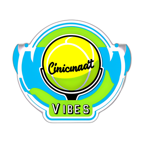 Tennisball mit Mikrofon und 'Cincinnati Vibes'