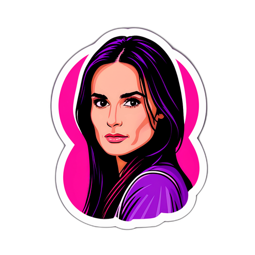 Stwórz naklejkę z Demi Moore w stylu lat 90-tych