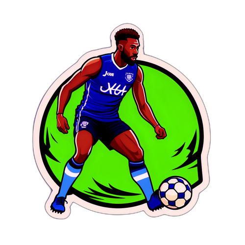 Sticker cu Jobe Bellingham în acțiune pe teren