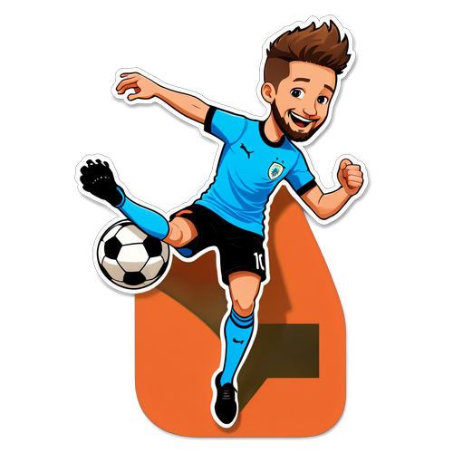 Adesivo Giocoso di Mertens in Azione