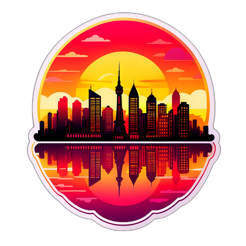 सुंदर शहरी क्षितिज स्टिकर