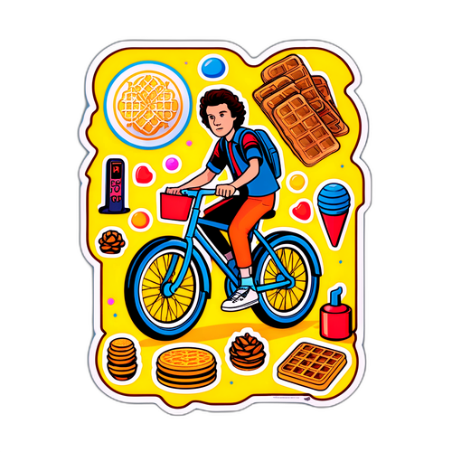 Νοσταλγικό σχέδιο αυτοκόλλητου από το Stranger Things