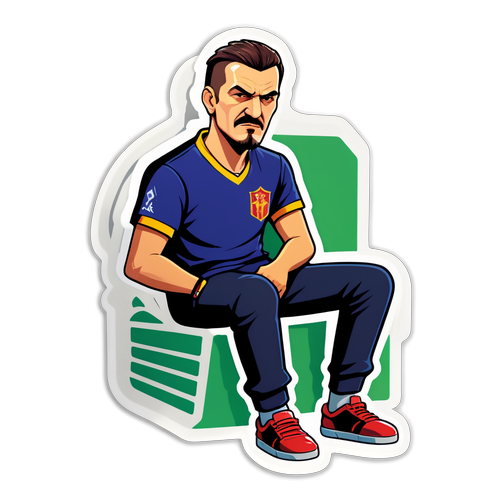 Стикер с художественной интерпретацией Стънковича в различных игровых ситуациях