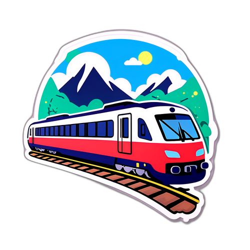기차 여행의 기쁨을 표현한 Korail 스티커