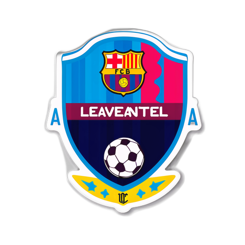 Levante mot Barcelona Matchklistermärke