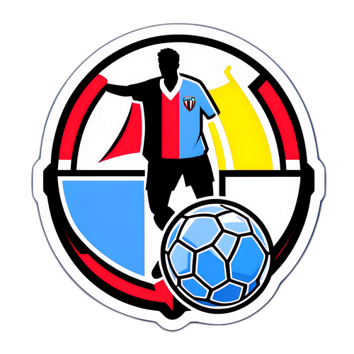 라치오와 밀란의 경기를 테마로 한 스티커 디자인