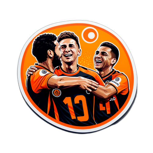 Яскрава наклейка, що відображає видатні моменти матчів Шахтаря