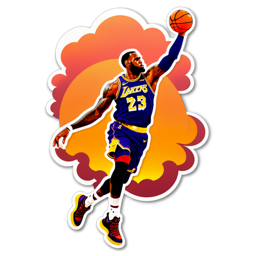 Se LeBron James Dunker i Solnedgangen – Iconisk Nummer 23 i Fokus!