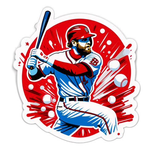 Vibrant Bryce Harper Batting Sticker