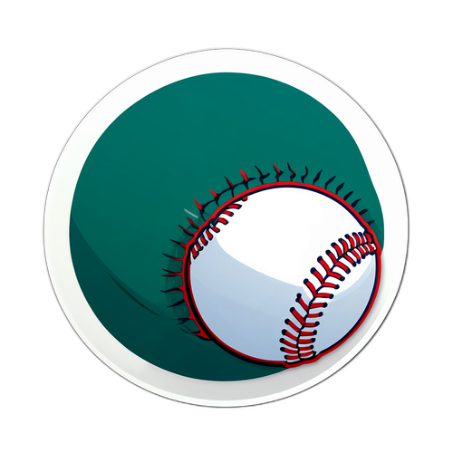 MLB棒球複雜縫線貼紙設計