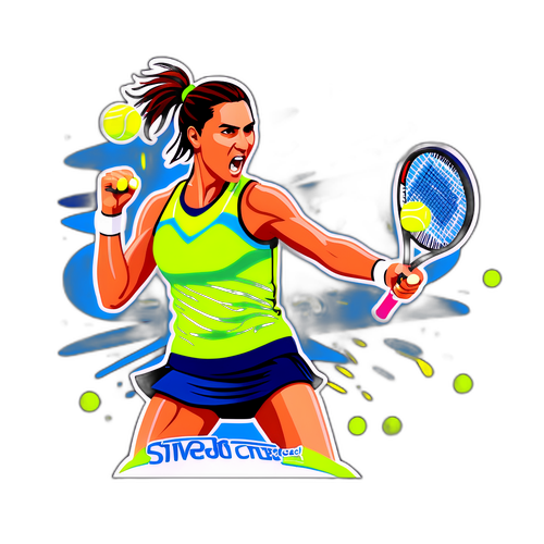 Adesivo Flavia Pennetta in Azione