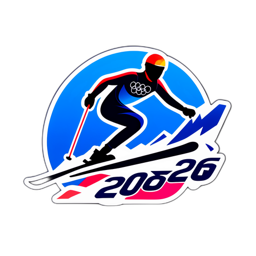 Minimalist na Sticker ng 2026 Winter Olympics