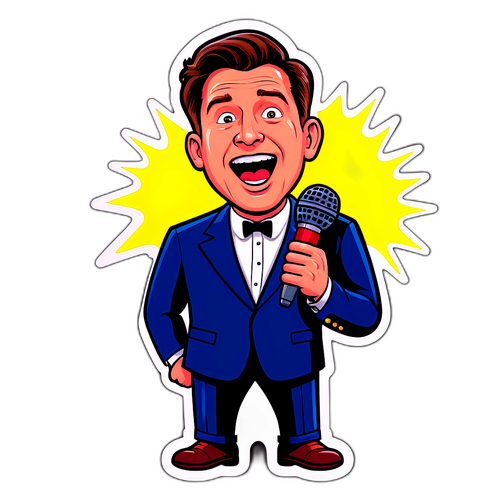 Humorous Comedian Sticker