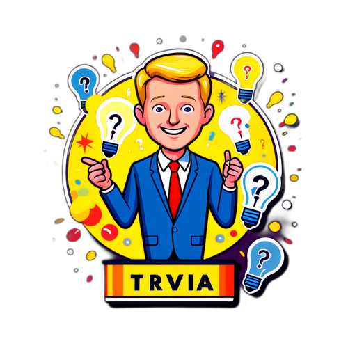 Cartoon Trivia Host Sticker