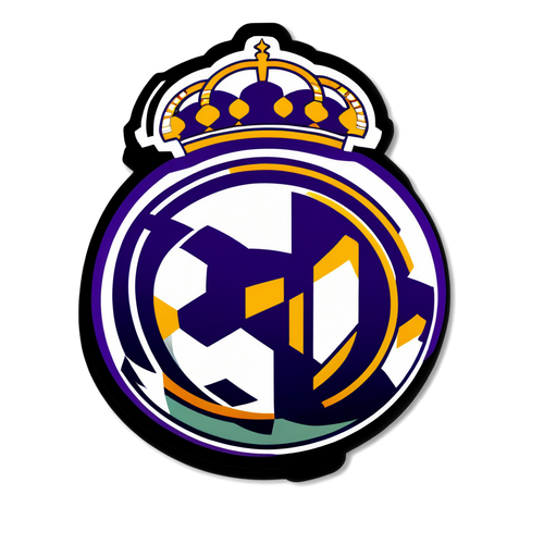 Real Madrid Soccer Ball Logo Sticker