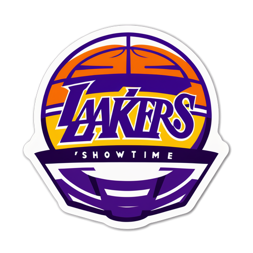 Stiker Minimalis Lakers 'Showtime'