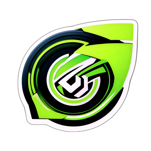 Futuristisk Nvidia Logo Sticker