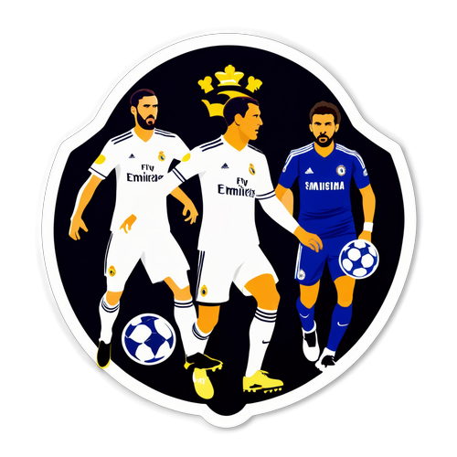 Unleash the Passion! Epic Real Madrid vs. Chelsea Sticker Captures Soccer’s Thrill!