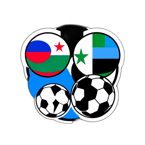 Sticker ya Bendera ya Algeria na Botswana