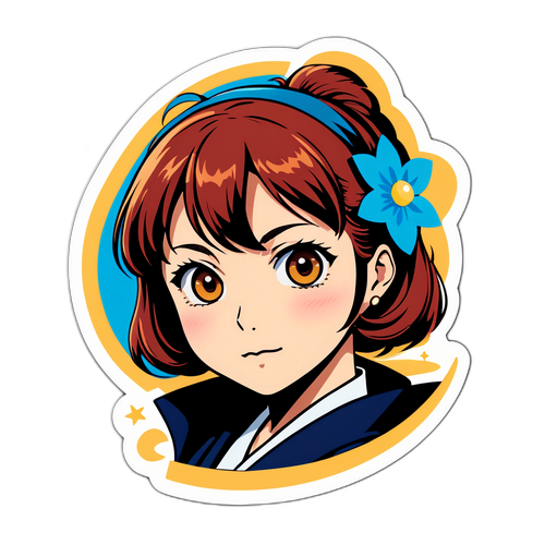 レトロな雰囲気の八千草薫の名セリフステッカー