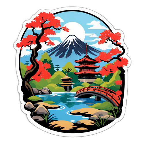 Japoński ogród z elementami zen i natury