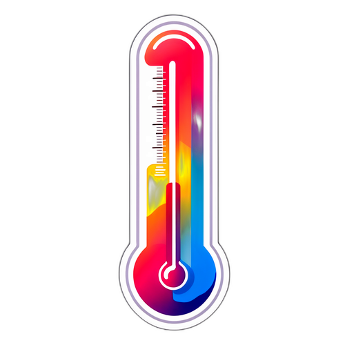 온도계 디자인 스티커