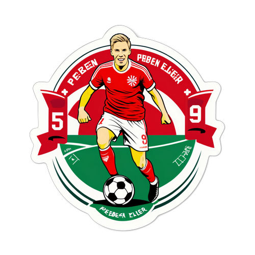 Sticker dedikeret til Preben Elkjaer