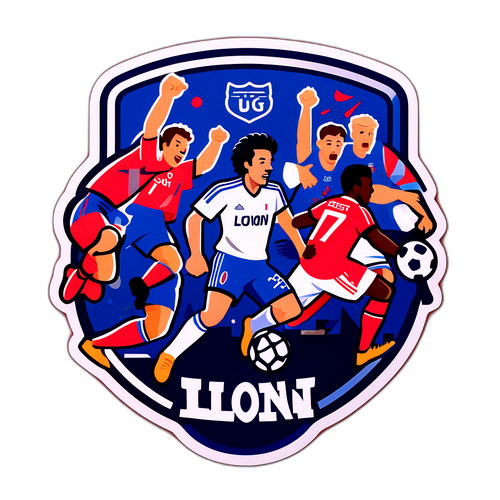 Ilustrație a unui meci de fotbal între Lyon și Brest