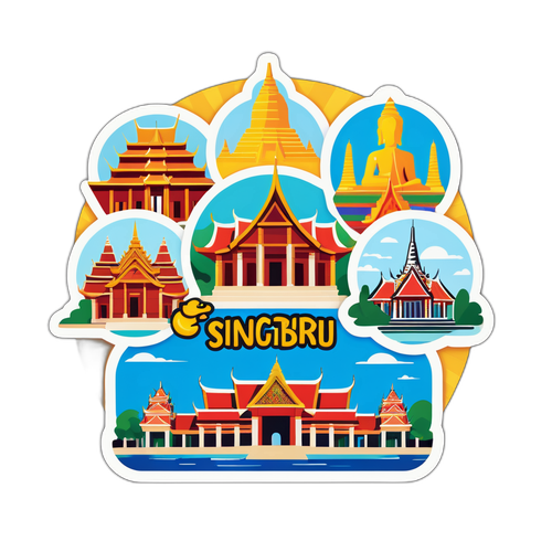 สติ๊กเกอร์ท่องเที่ยวจังหวัดสิงห์บุรี