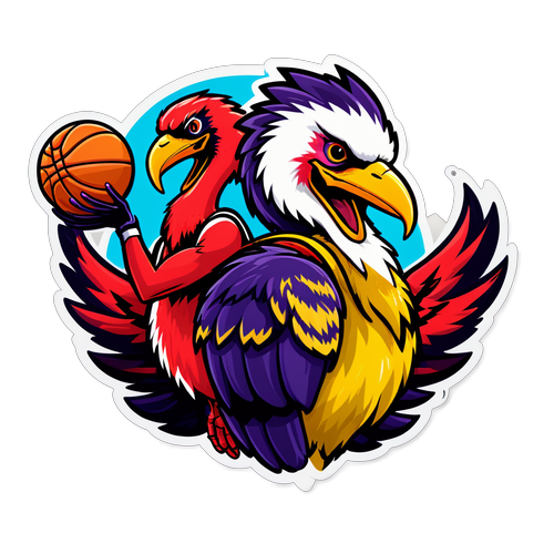 Raptors vs Pelicans Sticker